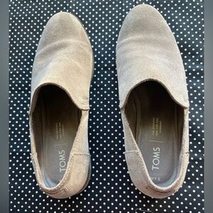 TOMS Women's Taupe Suede Slip-Ons